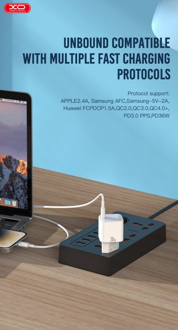 XO CE06 30W GaN Charger PD Fast USB Type C Charger USB C PD3.0 QC3.0 Quick Charging For iPhone 14 pro Max 13 12 11 - Image 4
