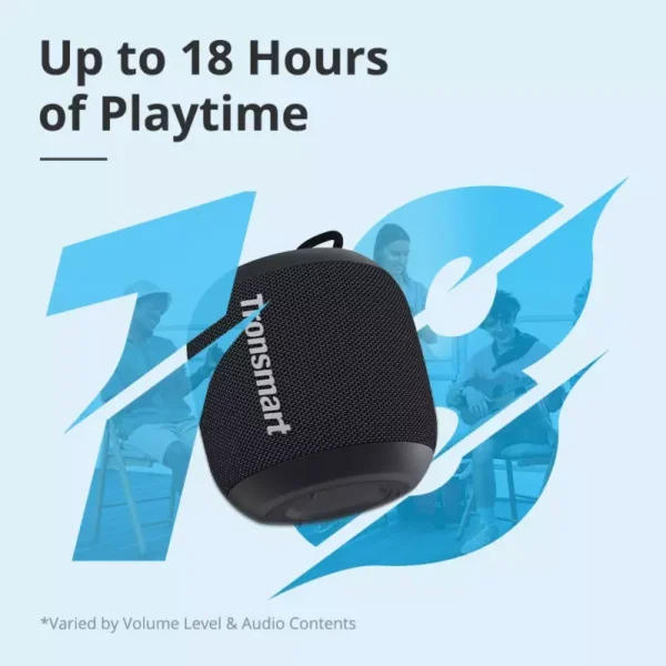 Tronsmart T7 Mini Portable Speaker TWS Bluetooth 5.3 Speaker with Balanced Bass, IPX7 Waterproof, LED Modes for Outdoor – Black - Image 2