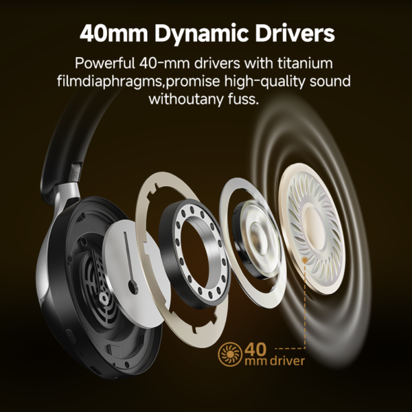 QCY H3 Pro Wireless Active Noise Cancellation Headphones - Image 5