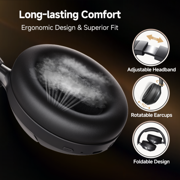 QCY H3 Pro Wireless Active Noise Cancellation Headphones - Image 2