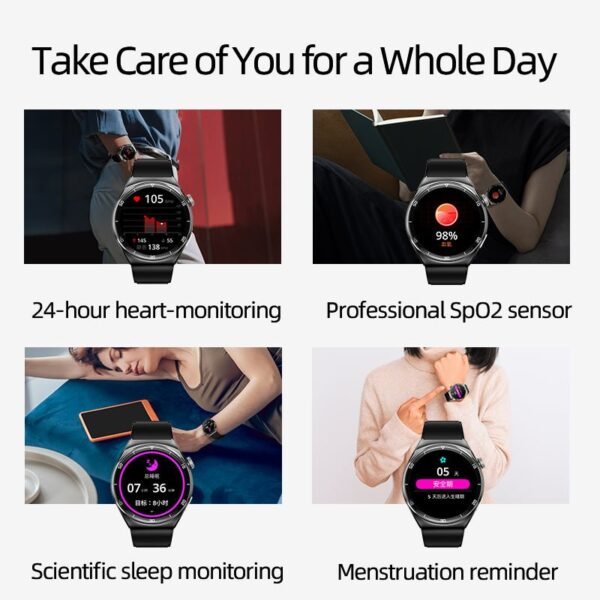 QCY GT2 Smart Watch With 1.43 AMOLED Display, Zinc Alloy Watch Frame Black - Image 5
