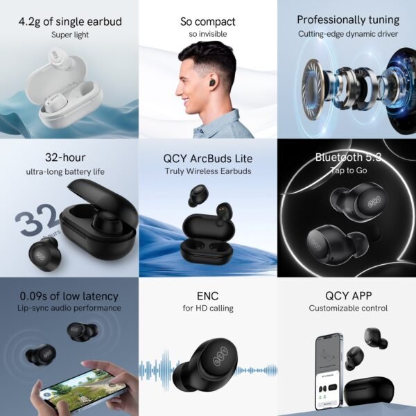 QCY ArcBuds Lite ENC Wireless Earbuds - Image 7