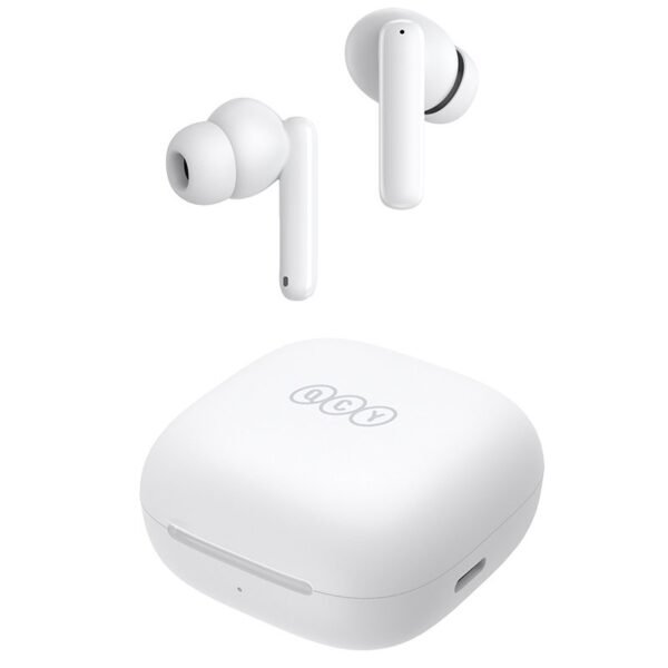 QCY T13 ANC Wireless Earbuds White - Image 2