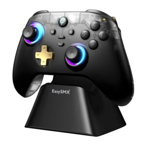 EasySMX® D05 Multiplatform Gaming Controller with Charging Dock, Hall Effect Joysticks and Triggers - Black