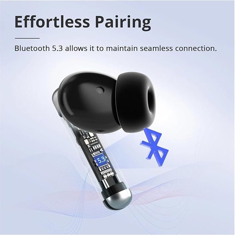 Tronsmart Sounfii R4 True Wireless Earphones with Bluetooth 5.3, Quad-Mic Call Noise Reduction, 28H Playtime - Black - Image 3